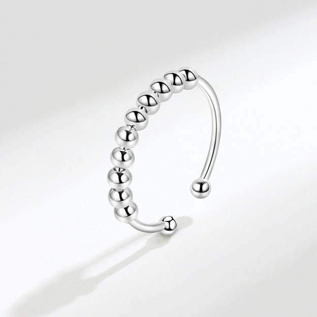S925 Beads Fidget Ring