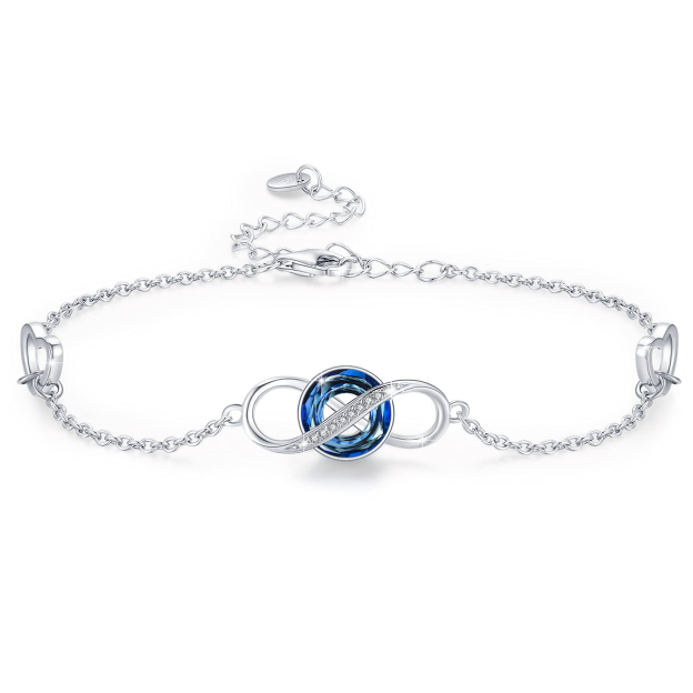 Infinity Blue Circle Crystal Bracelets