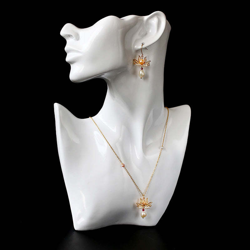 Enlightment & New Beginnings Lotus Pearl Necklace