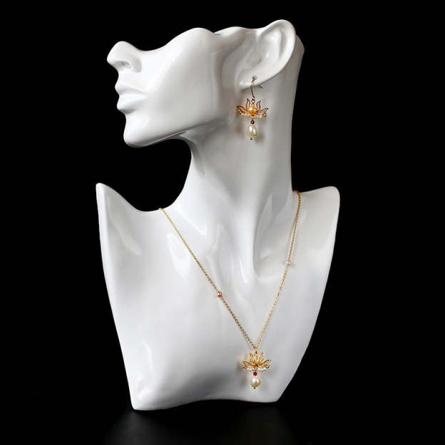 Enlightment & New Beginnings Lotus Pearl Necklace