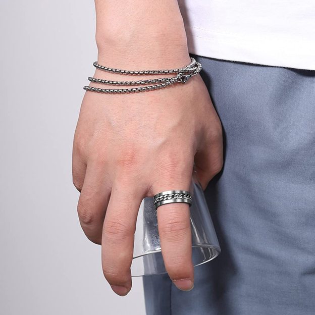 For Son - Drive Away Your Anxiety Chain Fidget Ring