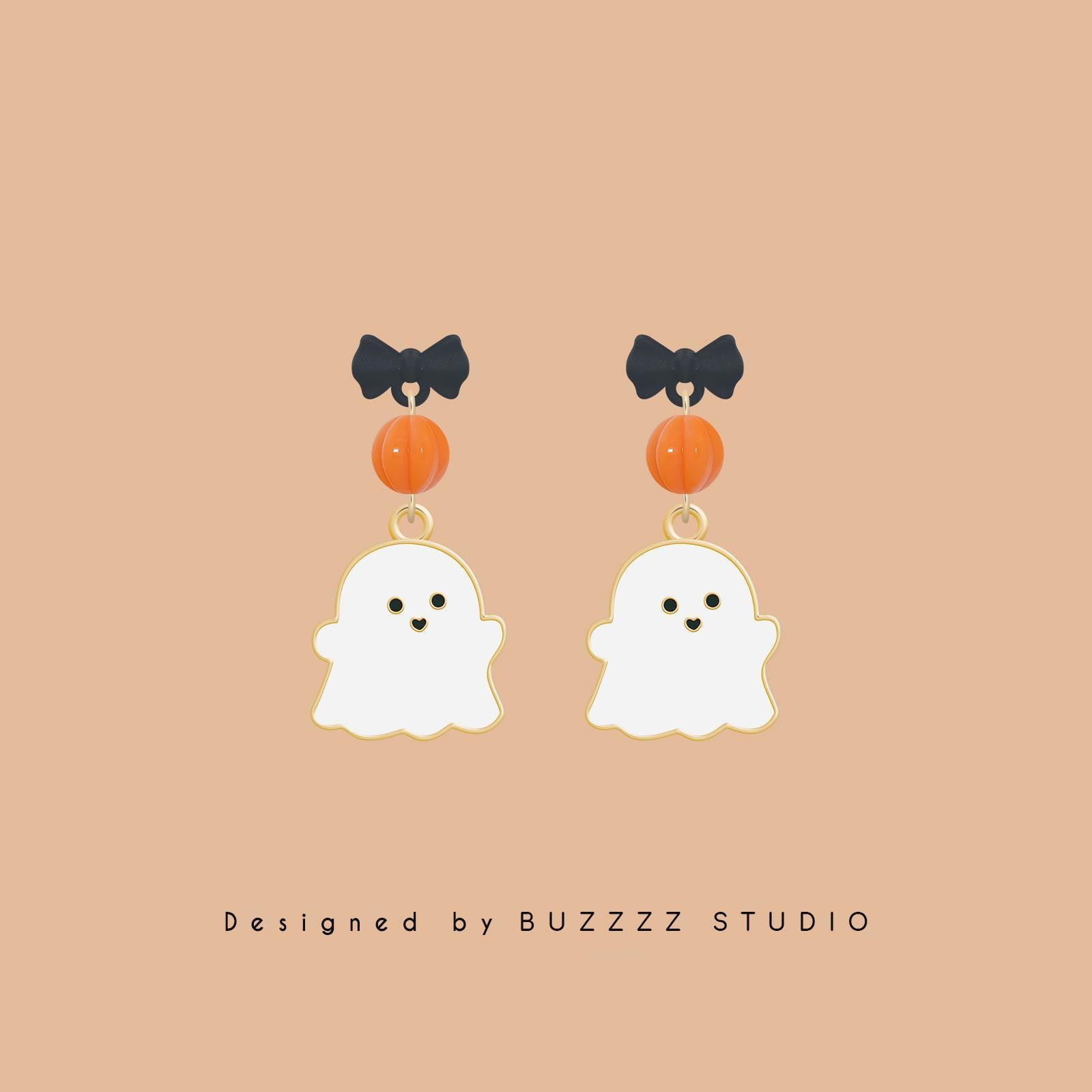Cute White Ghost Earrings