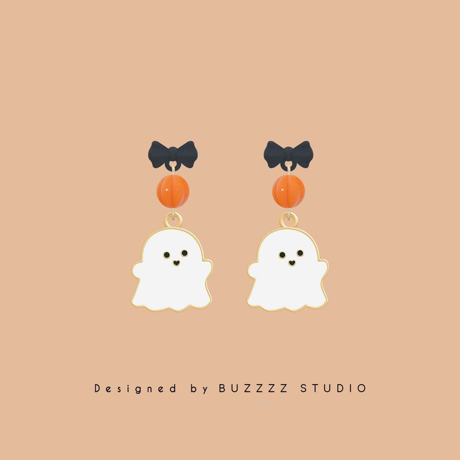 Cute White Ghost Earrings