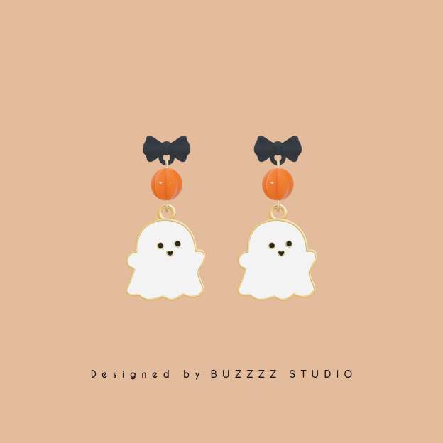Cute White Ghost Earrings