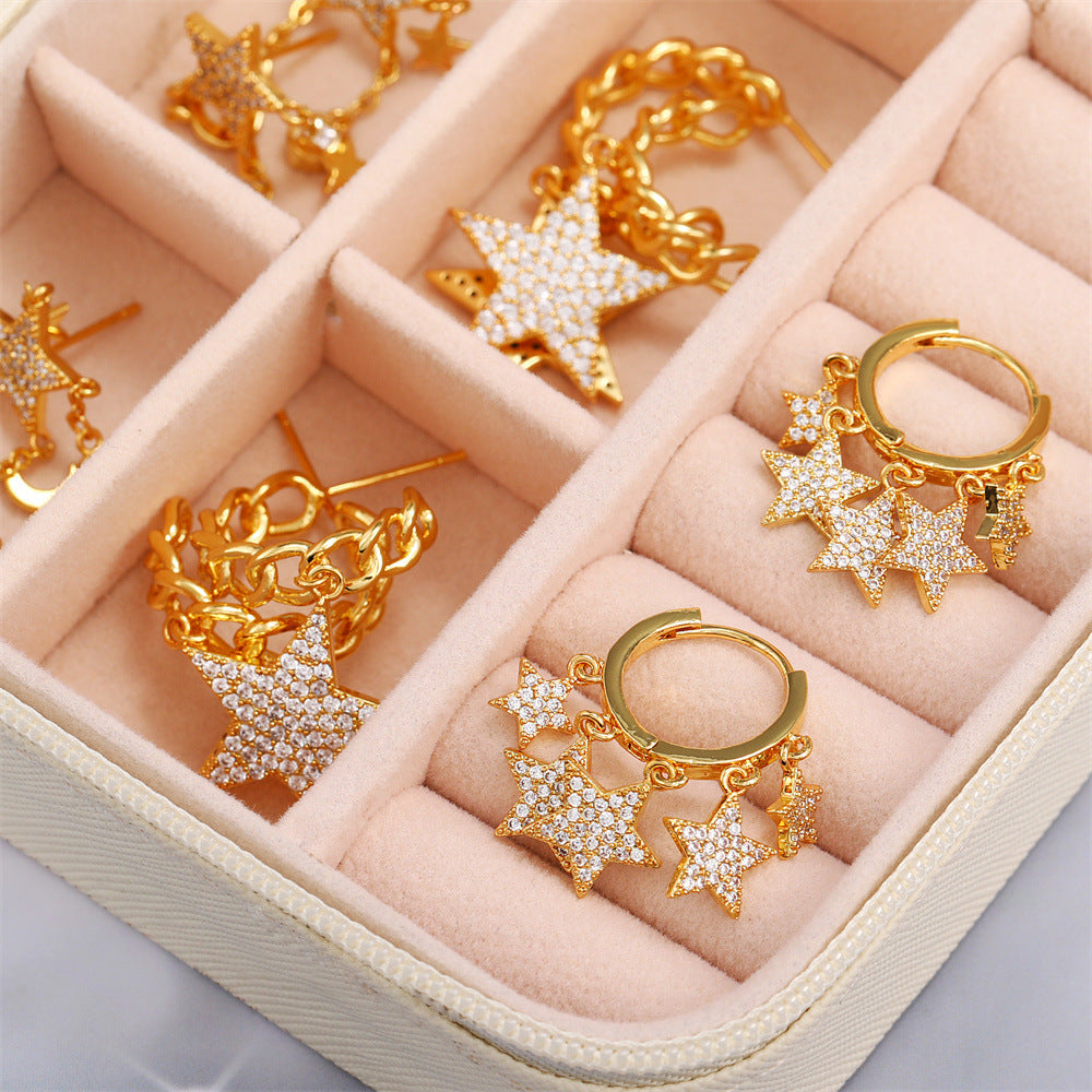 Stars Stack Earrings
