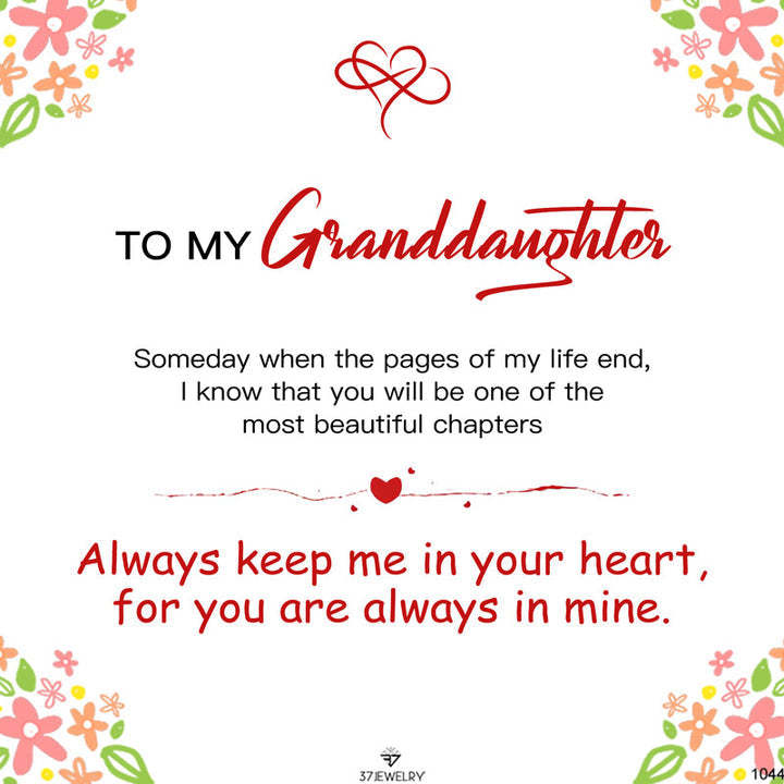 For Granddaughter - Always Keep Me In Your Heart, For You Are Always In Mine Infinity Heart Bracelets