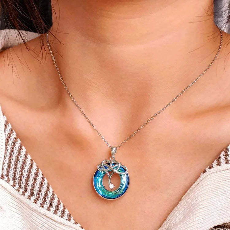 For Love - S925 The Love Between Us Stays Forever Infinity Crystal Necklace