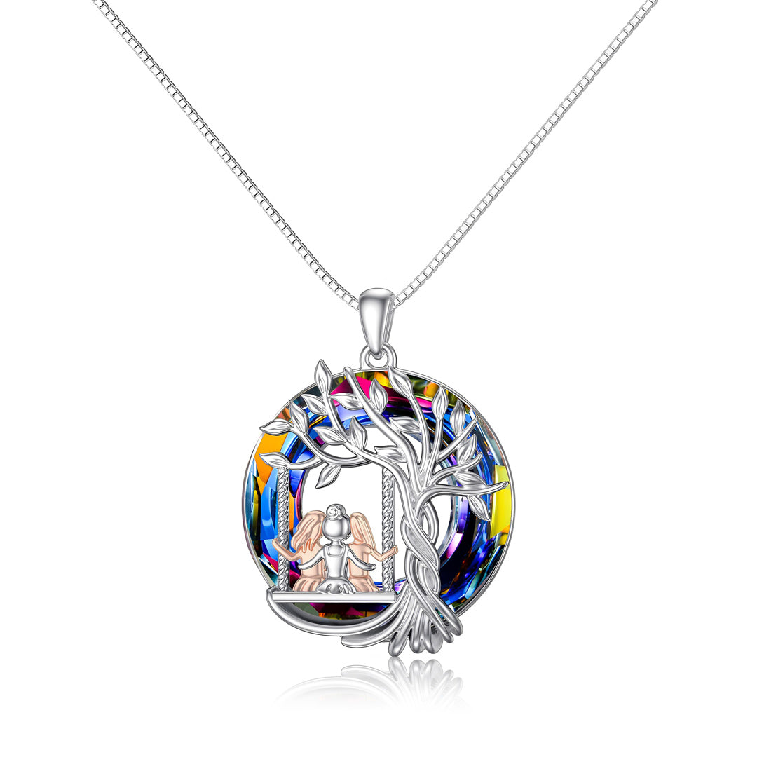 For Friend - S925 Thank You for Being My Unbiological Sister Tree of Life Sisters Necklace