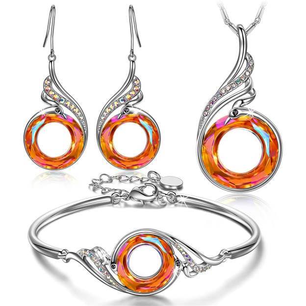 For Self - I Survived Because The Fire Inside Me Burns Brighter Than The Fire Around Me Crystal Necklace