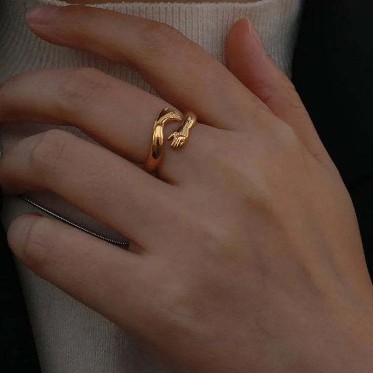 For Daughter - S925 This Hug Ring is A Reminder That I am Always Here for You Hug Ring
