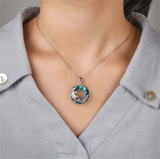 S925 I Survived Because The Fire Inside Me Burns Brighter Than The Fire Around Me Phoenix Crystal Necklace