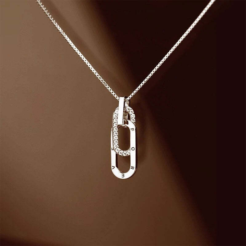S925 Aunt Niece Forever Together Necklace
