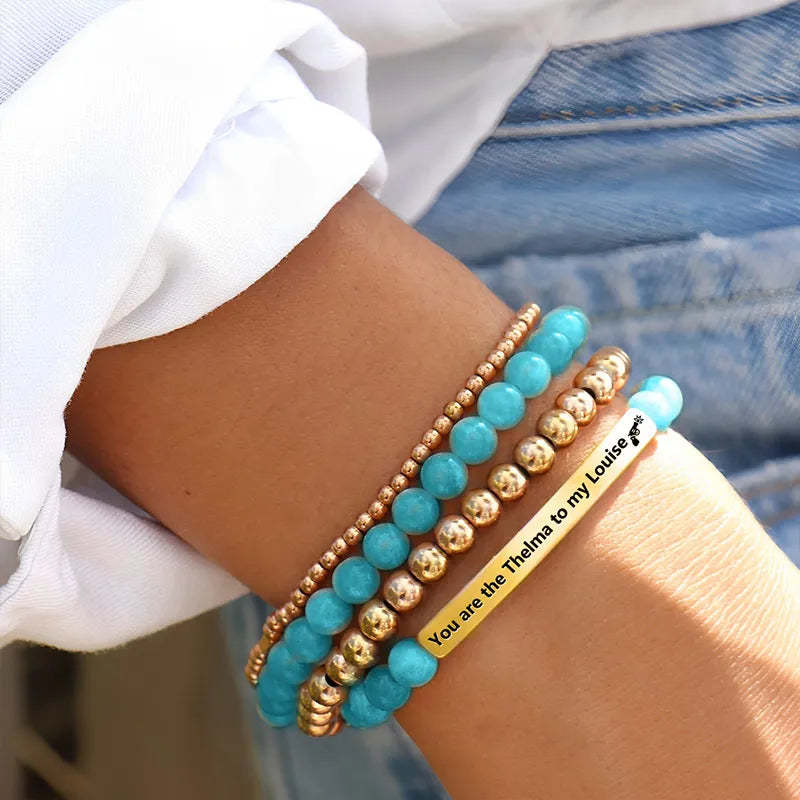 FOR FRIEND - RIDE OR DIE BEAD LETTERING BRACELET