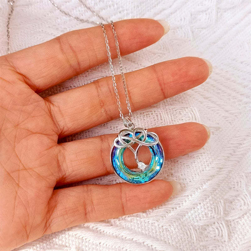 For Daughter-in-law - S925 You are Also My Daughter-in-heart Infinity Crystal Necklace