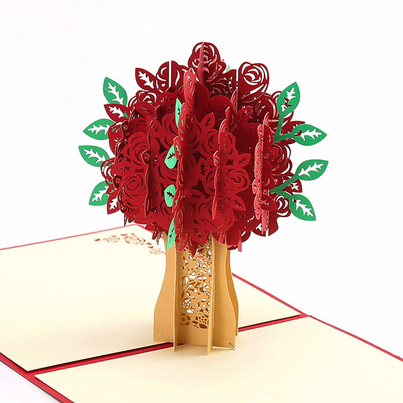 Red Roses Pop-up Card