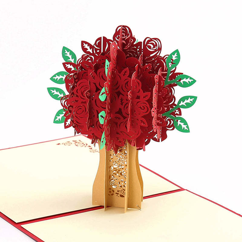 Red Roses Pop-up Card