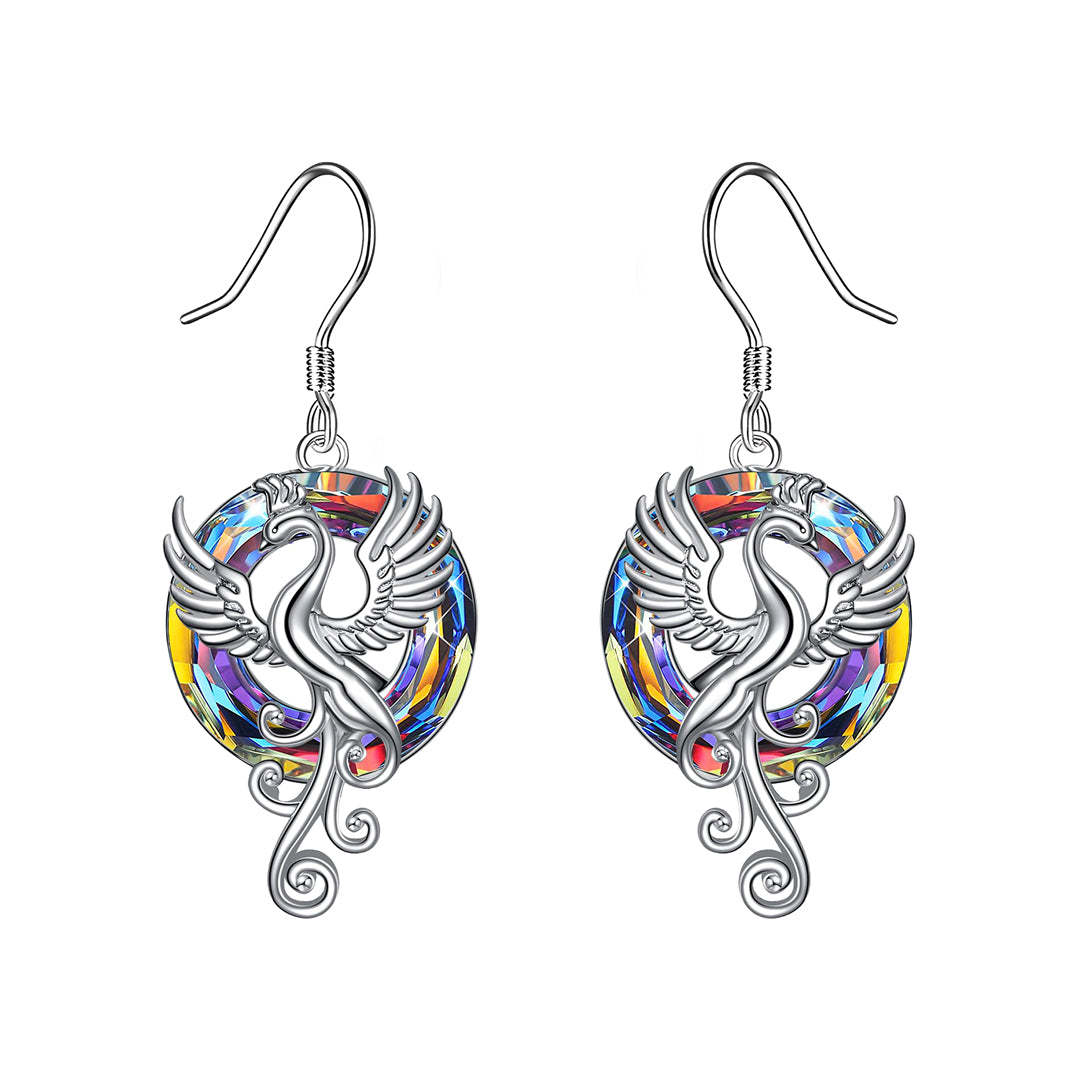 S925 The Fire inside Me Burns Brighter than the Fire around Me Flying Phoenix necklace