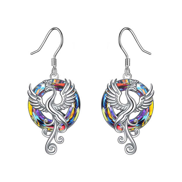 S925 The Fire inside Me  Burns Brighter  than the Fire around Me Flying Phoenix necklace