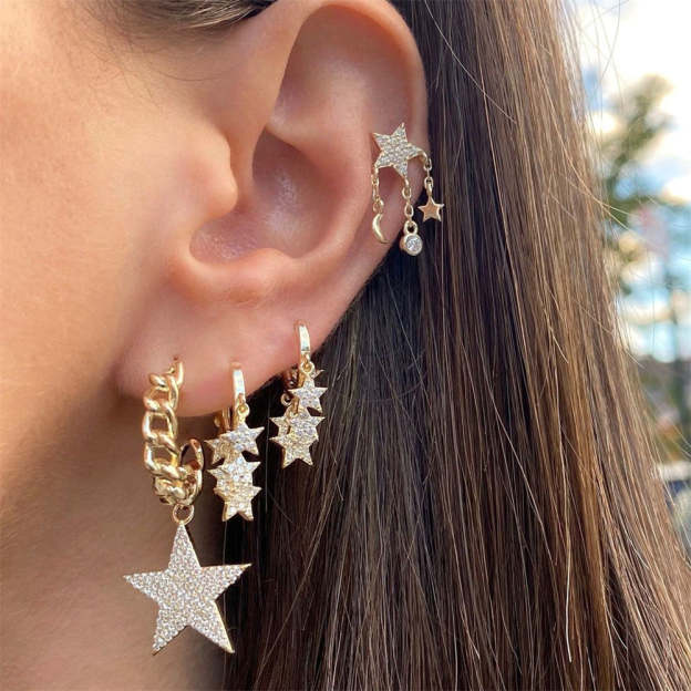 Stars Stack Earrings