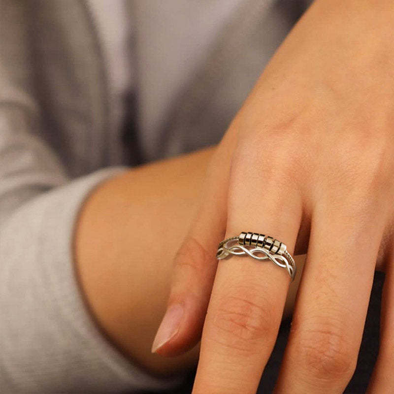 For Daughter - S925 Drive Away Your Anxiety Infinity Fidget Ring