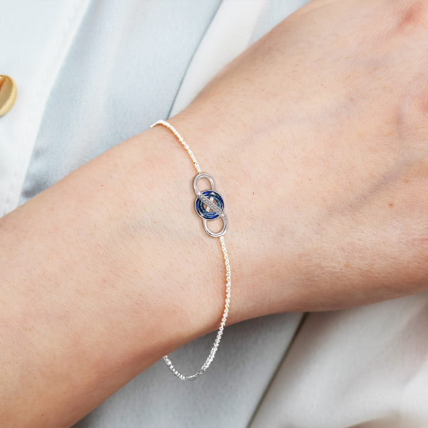  Infinity Blue Circle Crystal Bracelets