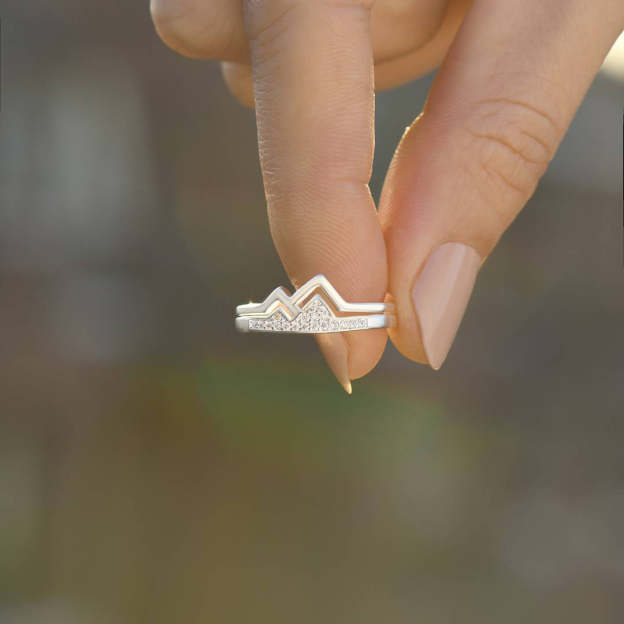 For Daughter - S925 Life May not Get Easier but You Always Get Stronger Climb Pave Mountain Ring