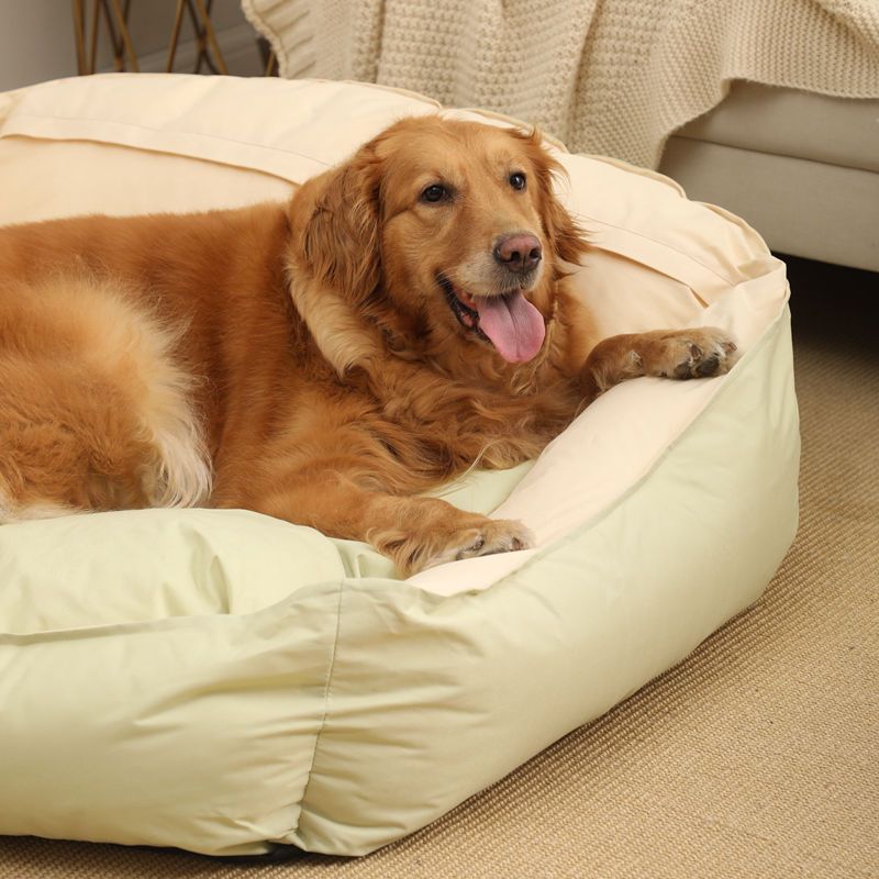 Semi-enclosed High-back Large Dog Bed for All Seasons