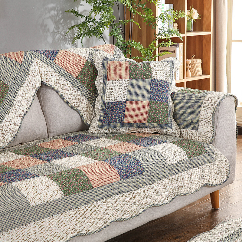 Cotton Quilted Washable Non-Slip Sofa Cover