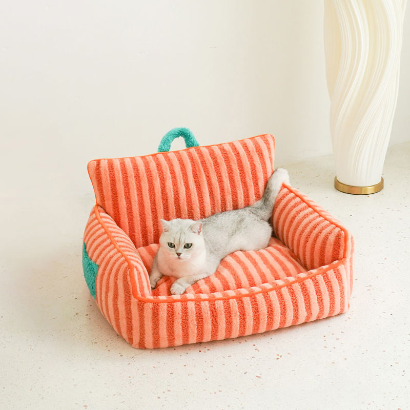 Colourful Stripes Cat Sofa Bed