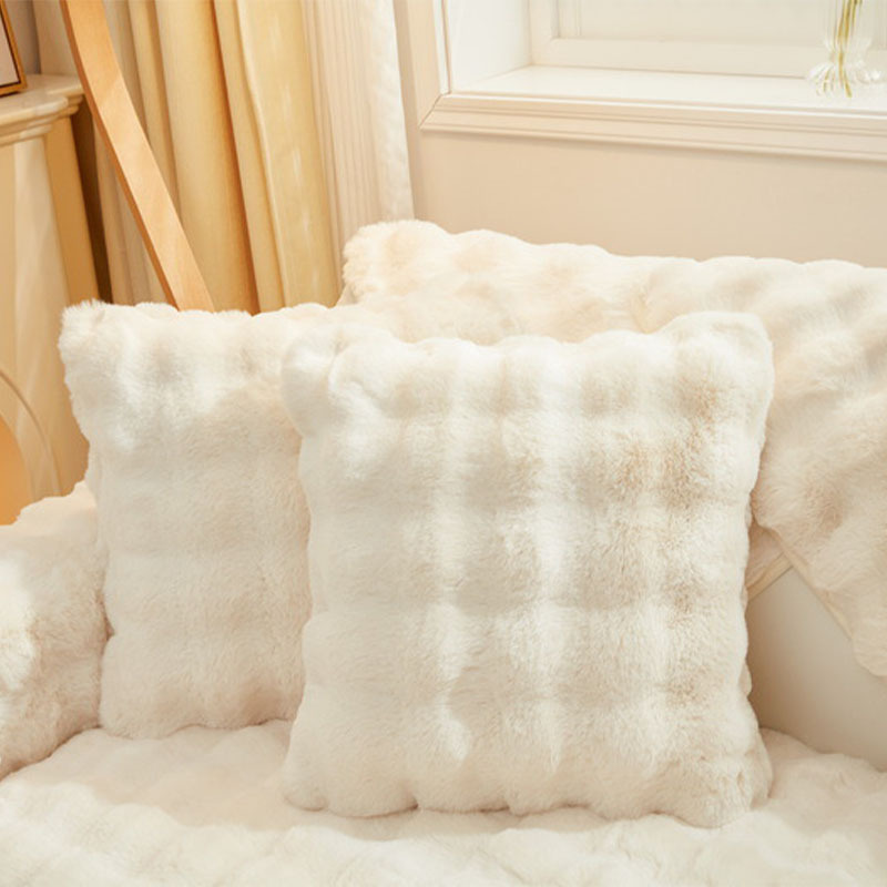 Cosy Plush Solid Colour Non-slip Sofa Cover