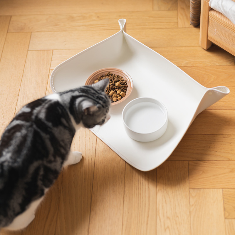 Pet Food Spill Proof Mat Waterproof & Greaseproof Bowl Mat