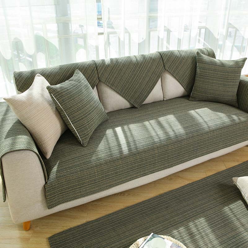 Nature Linen Handwoven Non-Slip Sofa Cover