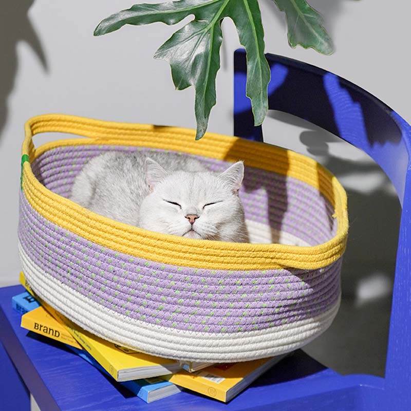 Hand-woven pet basket cat nest