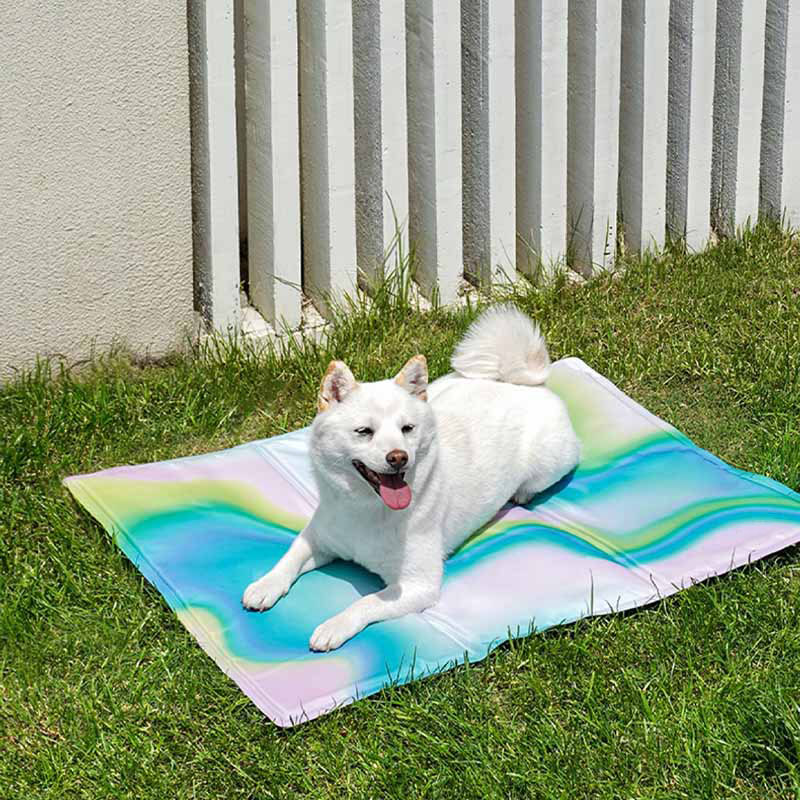 Aurora Pattern Foldable Pet Mat Dog Cooling Mat
