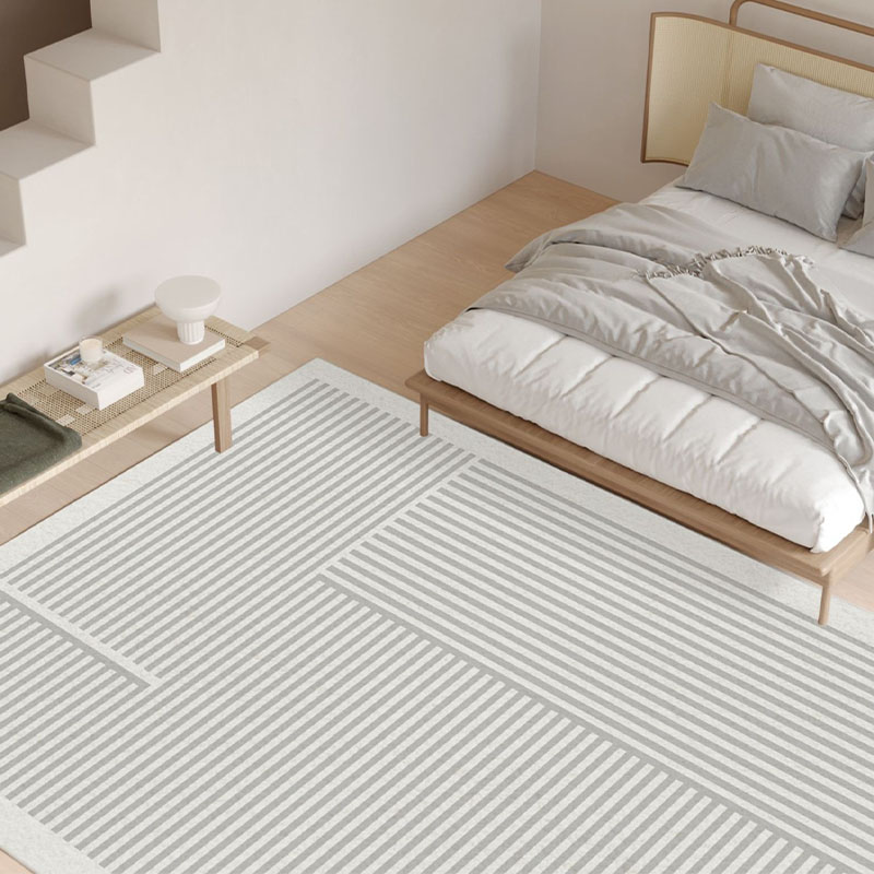 Modern Geometric Lines Living Room Rug Waterproof Pet Carpet
