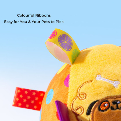 Cute Embroidered Squeaky Ball Pet Toy