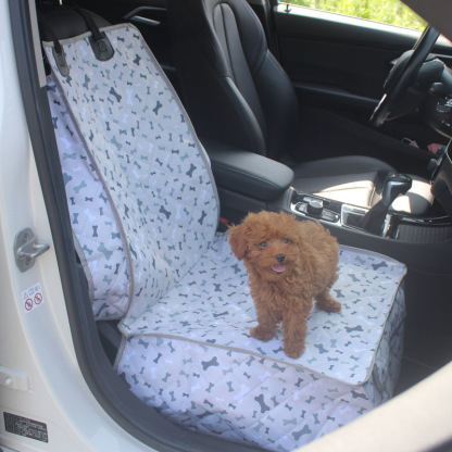 Bone Pattern Oxford Fabric Double Size Dog Car Seat Cover
