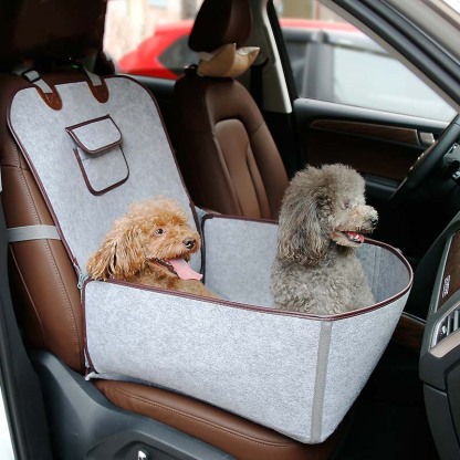 Nature Felt Fabric Dog Car Seat