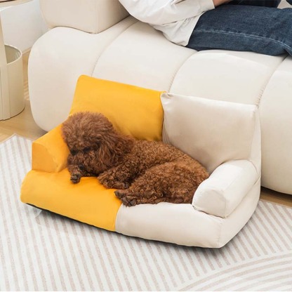 Stylish Double Colour Plush Dog & Cat Sofa Bed