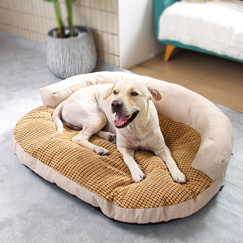 Corn Fleece Neck Guard Pet Bed Removable Dog Sofa Bed