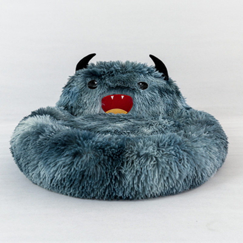Colourful Plush Monster Cat & Dog Bed