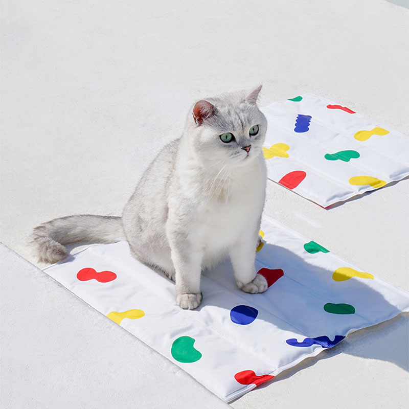 Colourful Bean Square Pet Mat Cat & Dog Cooling Mat