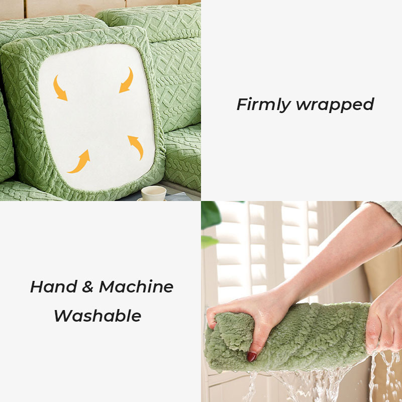 Full Wrap Soft Fleece Stretch Sofa Cover