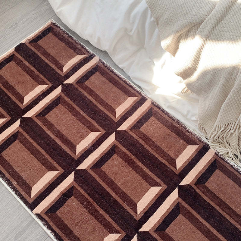 Chocolate Creative Three-dimensional Fluffy Pet Mat