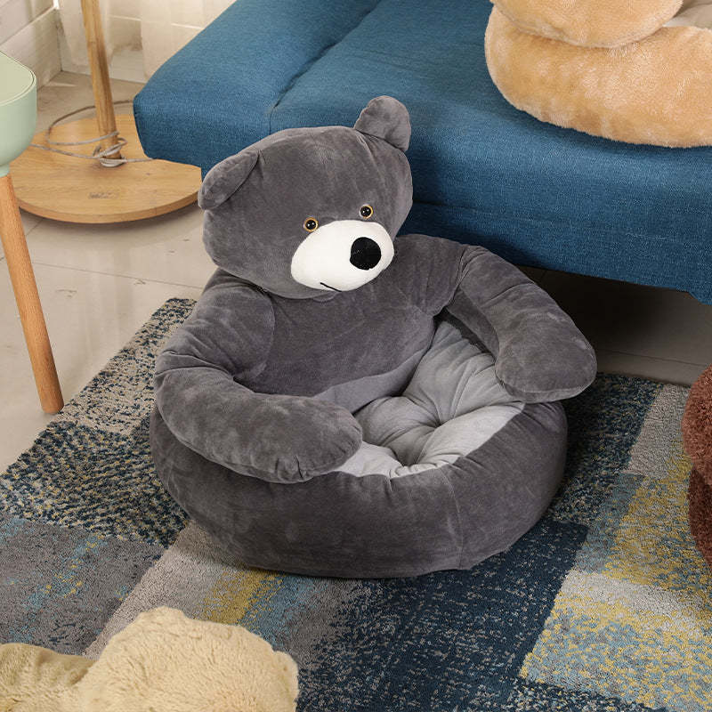 Cute Detachable Cuddle Bear Cat Bed