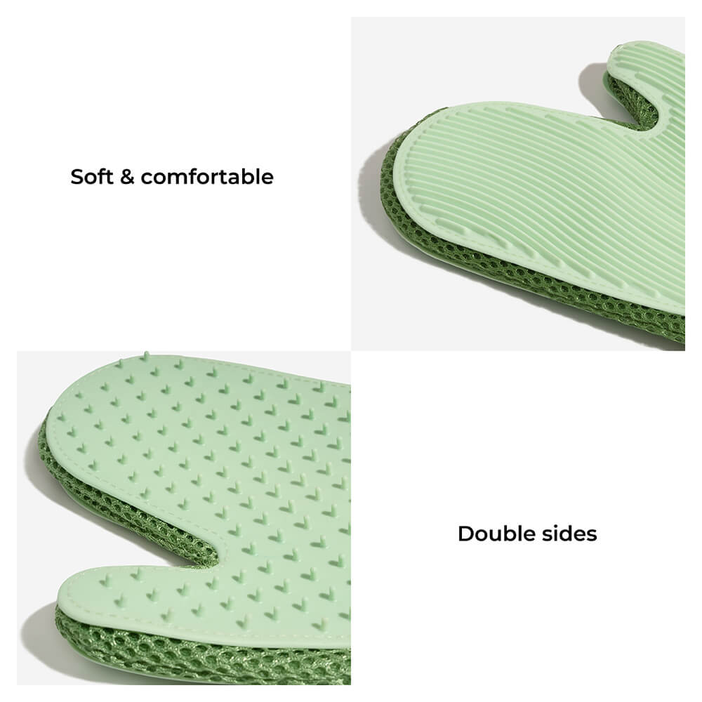 Silicone Double Sides Pet Floating Brush Grooming Glove