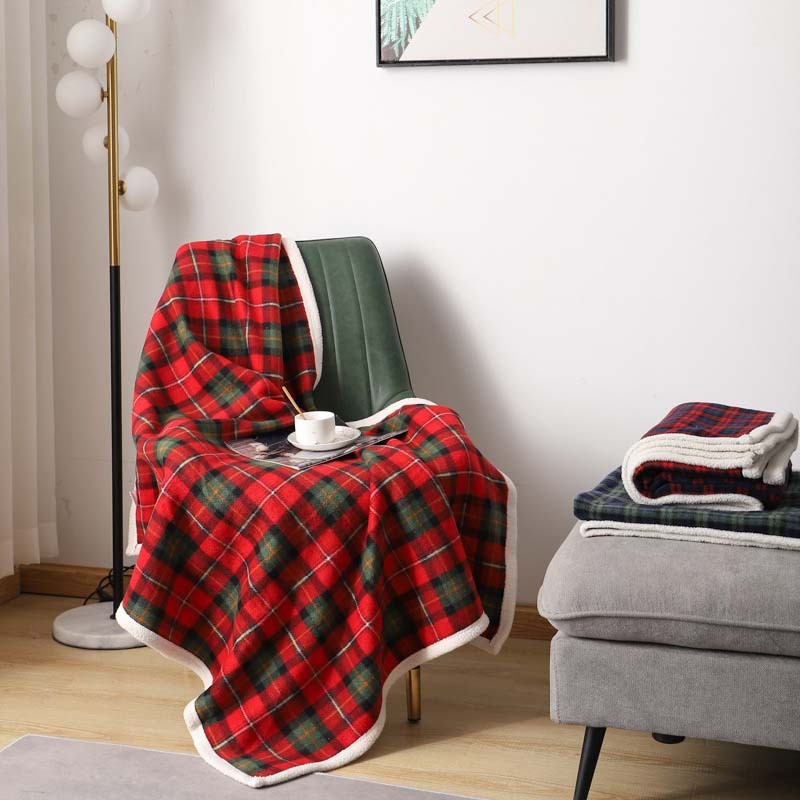 Large Plaid Dog Blanket