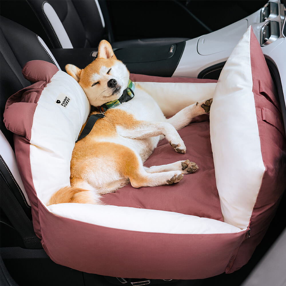Bear Ears Pet Car Safety Bed Multifunctional Dog Car Seat Bed