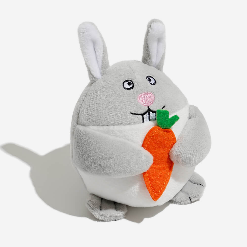 Plush Carrots Bunnies Burrow Doll Squeaky Dog Toy