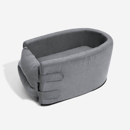 Suede Oval Lookout Console Pet Car Seat